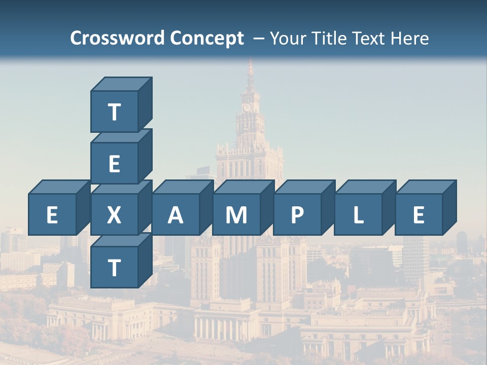 A Picture Of A City Skyline With A Blue Sky In The Background PowerPoint Template