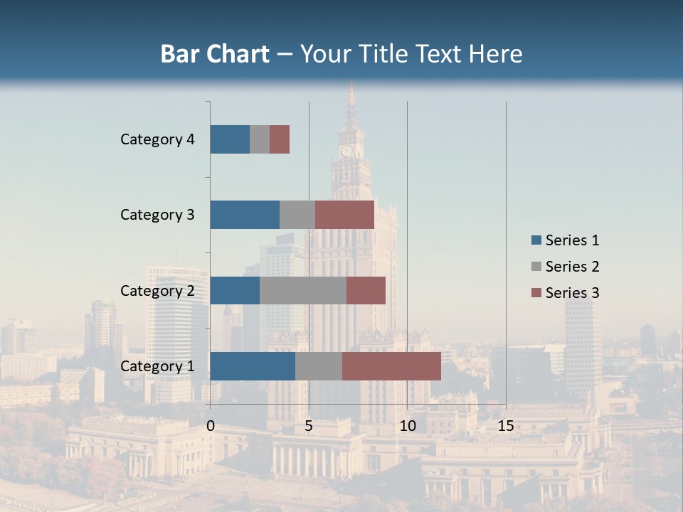 A Picture Of A City Skyline With A Blue Sky In The Background PowerPoint Template