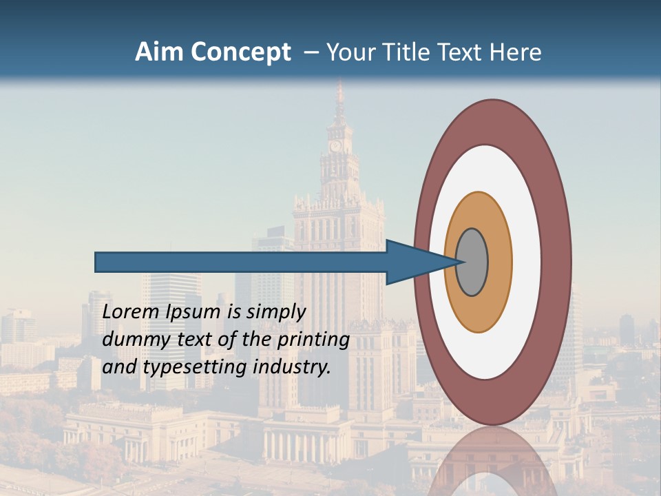 A Picture Of A City Skyline With A Blue Sky In The Background PowerPoint Template