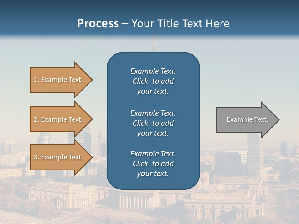A Picture Of A City Skyline With A Blue Sky In The Background PowerPoint Template
