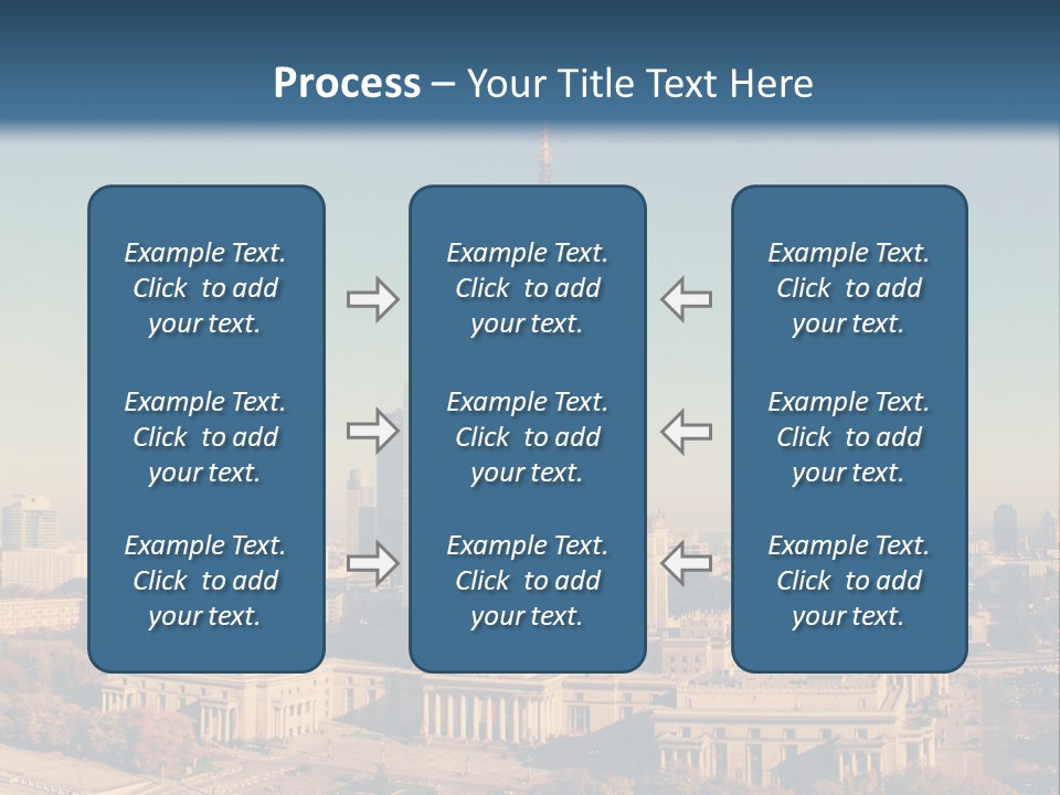 A Picture Of A City Skyline With A Blue Sky In The Background PowerPoint Template