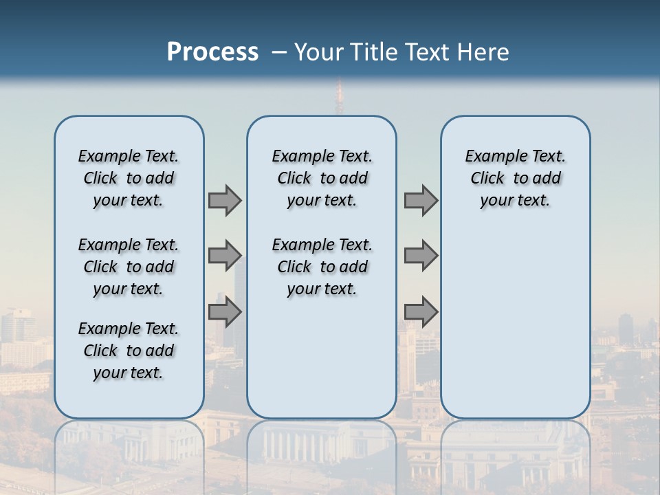 A Picture Of A City Skyline With A Blue Sky In The Background PowerPoint Template