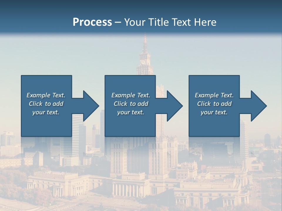 A Picture Of A City Skyline With A Blue Sky In The Background PowerPoint Template