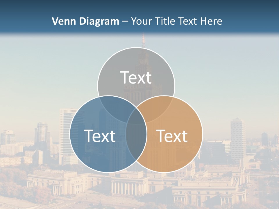 A Picture Of A City Skyline With A Blue Sky In The Background PowerPoint Template