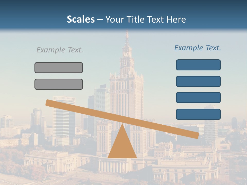 A Picture Of A City Skyline With A Blue Sky In The Background PowerPoint Template