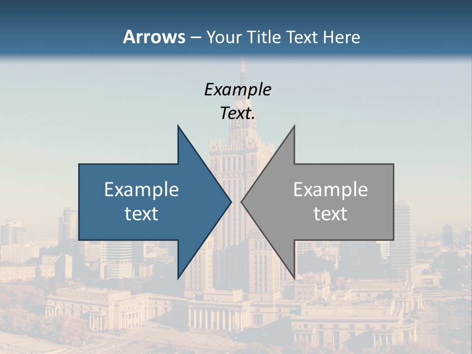 A Picture Of A City Skyline With A Blue Sky In The Background PowerPoint Template