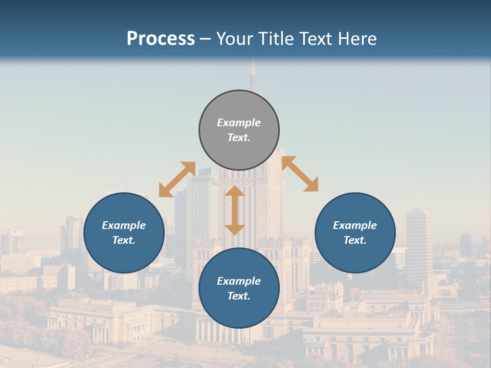 A Picture Of A City Skyline With A Blue Sky In The Background PowerPoint Template