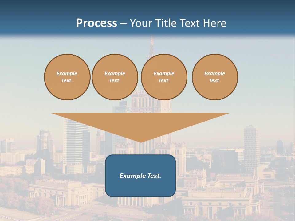 A Picture Of A City Skyline With A Blue Sky In The Background PowerPoint Template