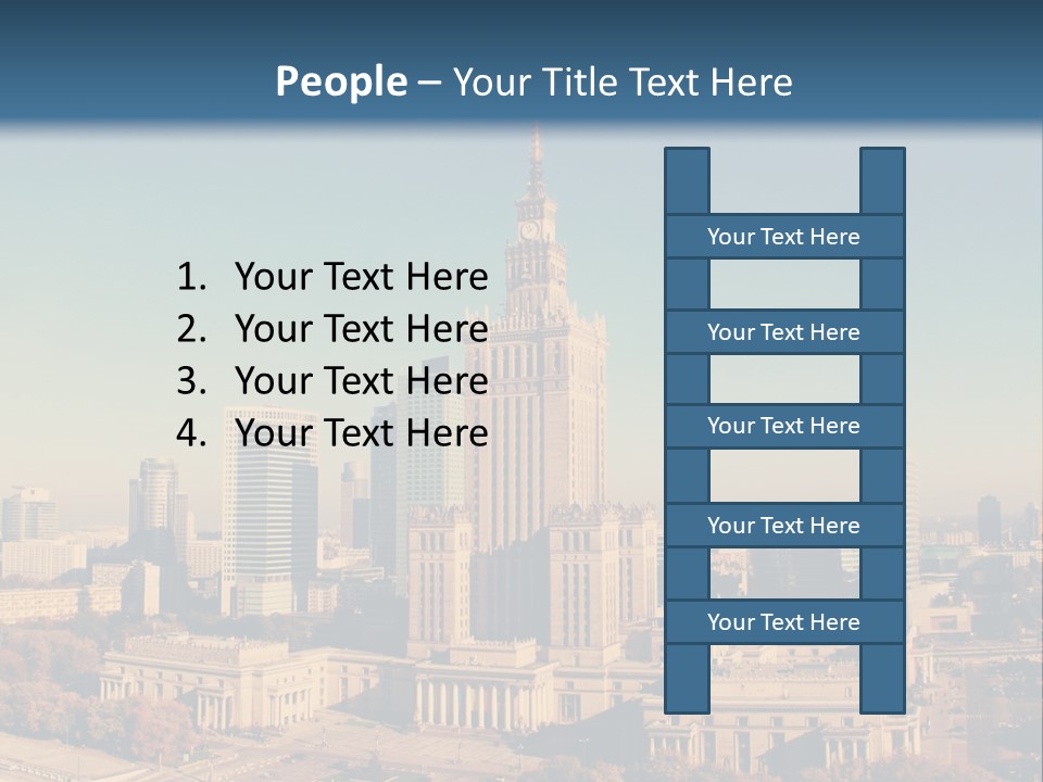 A Picture Of A City Skyline With A Blue Sky In The Background PowerPoint Template