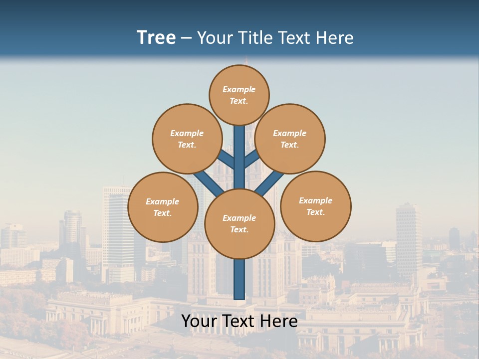 A Picture Of A City Skyline With A Blue Sky In The Background PowerPoint Template