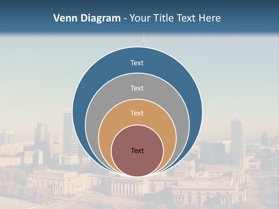 A Picture Of A City Skyline With A Blue Sky In The Background PowerPoint Template