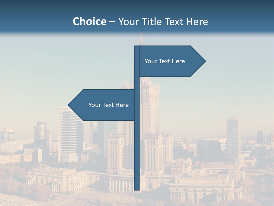 A Picture Of A City Skyline With A Blue Sky In The Background PowerPoint Template