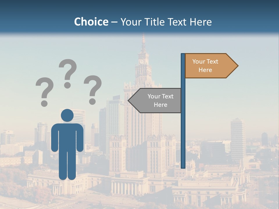 A Picture Of A City Skyline With A Blue Sky In The Background PowerPoint Template