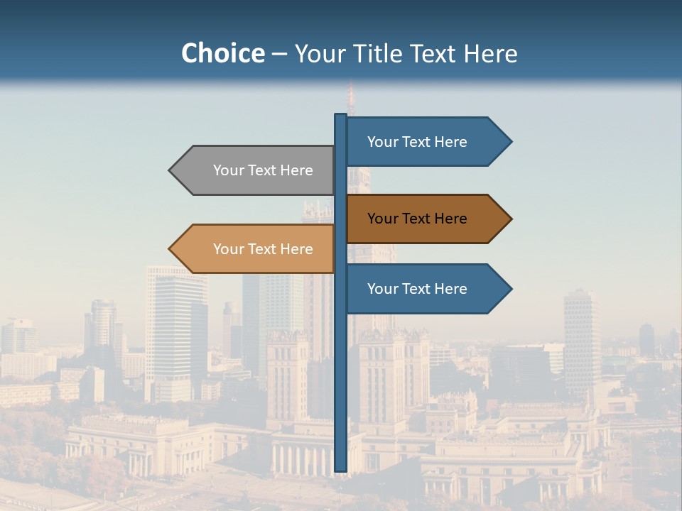 A Picture Of A City Skyline With A Blue Sky In The Background PowerPoint Template