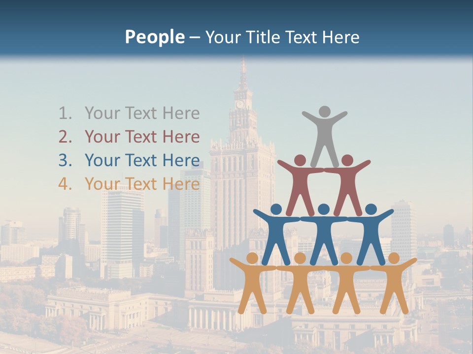 A Picture Of A City Skyline With A Blue Sky In The Background PowerPoint Template