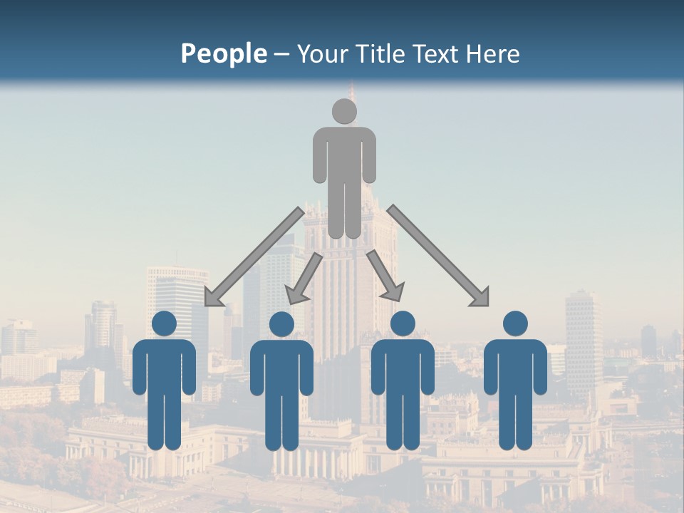 A Picture Of A City Skyline With A Blue Sky In The Background PowerPoint Template