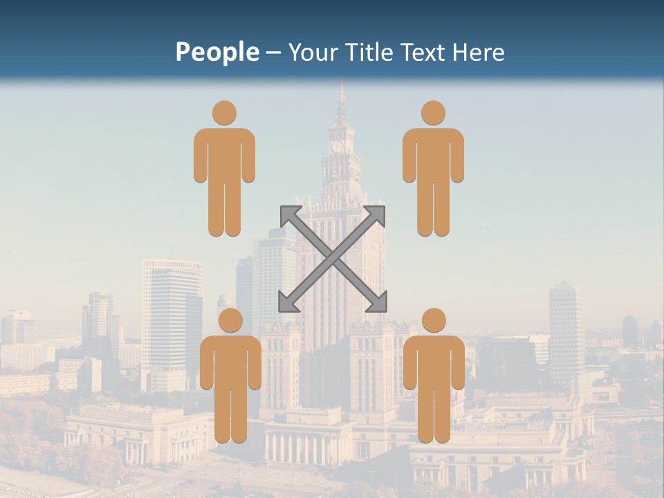 A Picture Of A City Skyline With A Blue Sky In The Background PowerPoint Template