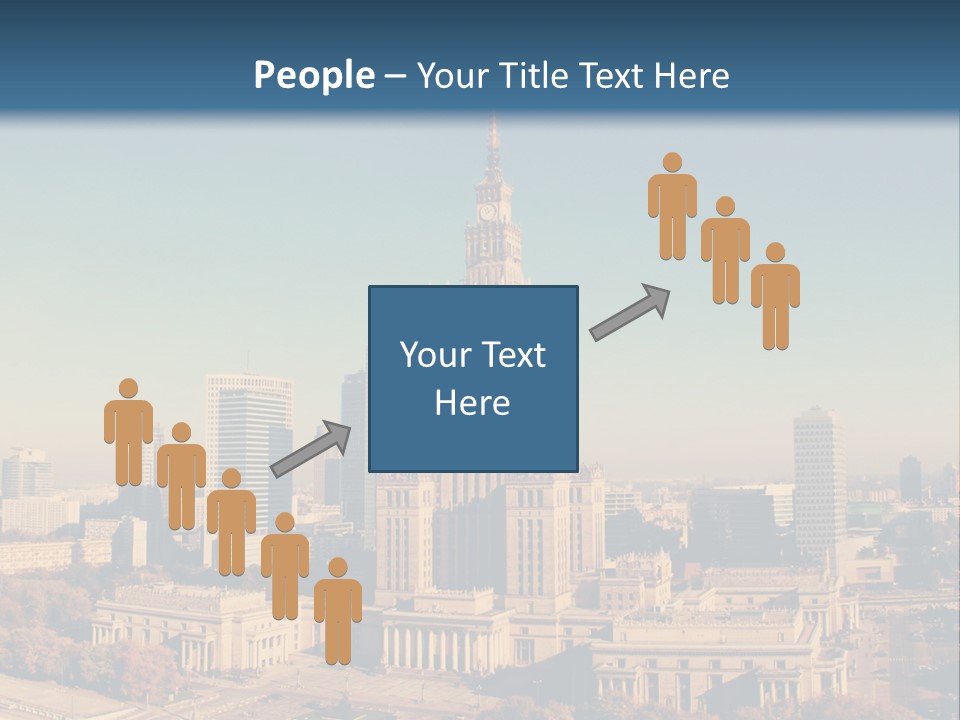 A Picture Of A City Skyline With A Blue Sky In The Background PowerPoint Template
