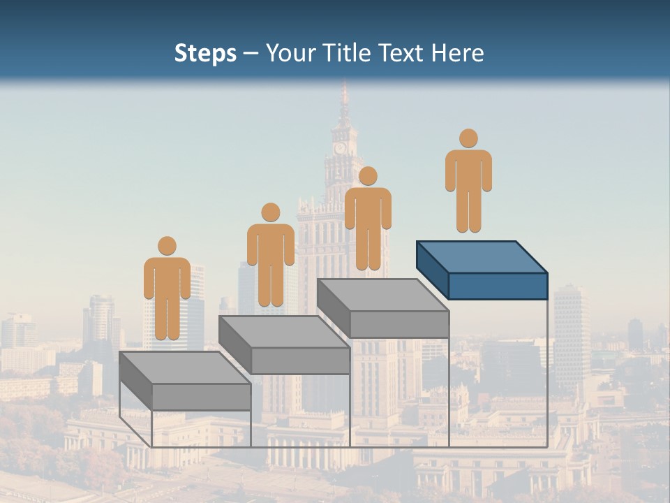 A Picture Of A City Skyline With A Blue Sky In The Background PowerPoint Template