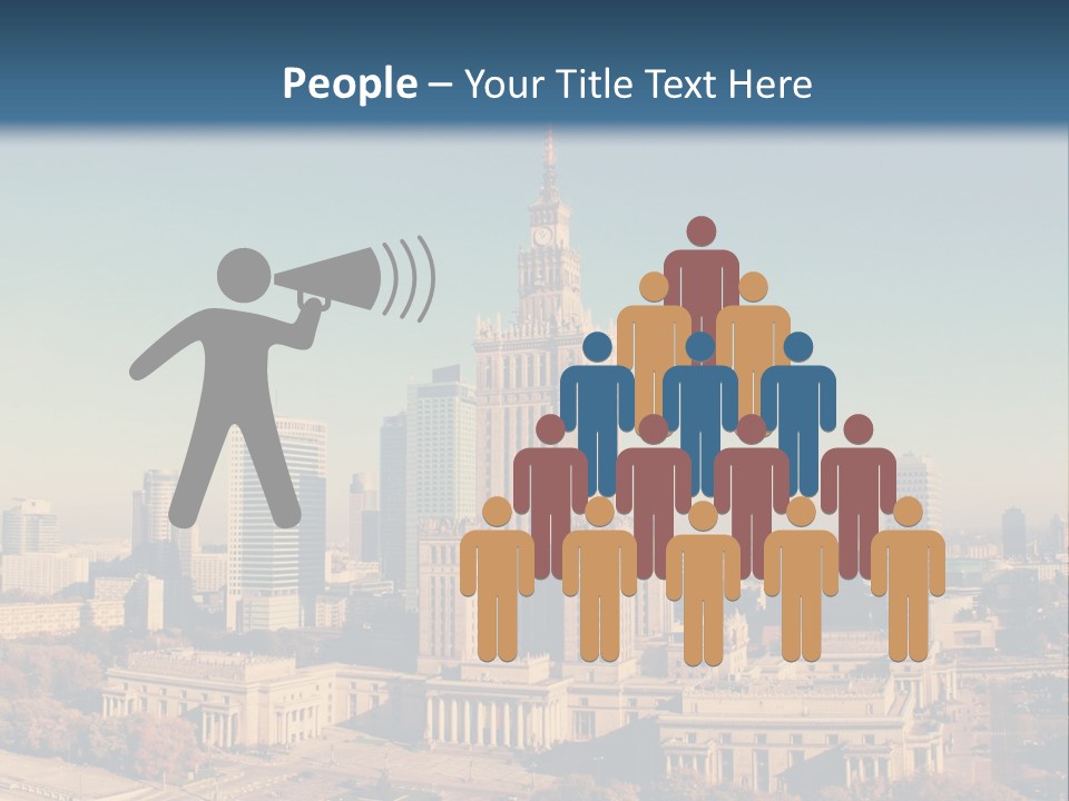 A Picture Of A City Skyline With A Blue Sky In The Background PowerPoint Template