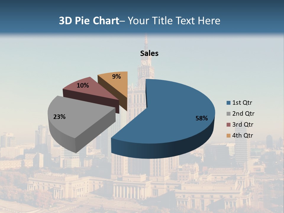 A Picture Of A City Skyline With A Blue Sky In The Background PowerPoint Template