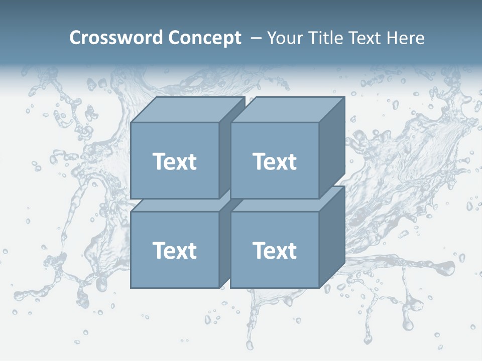 A Blue Water Splash Powerpoint Presentation PowerPoint Template