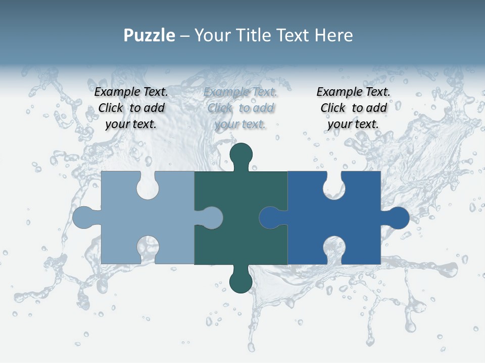 A Blue Water Splash Powerpoint Presentation PowerPoint Template