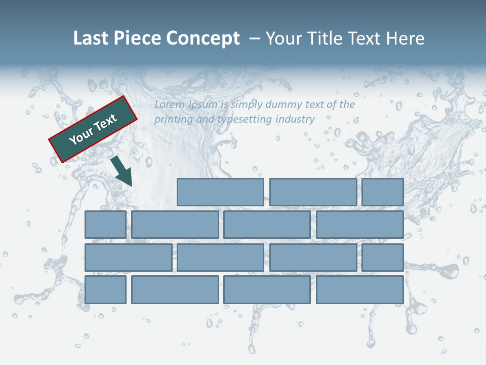 A Blue Water Splash Powerpoint Presentation PowerPoint Template