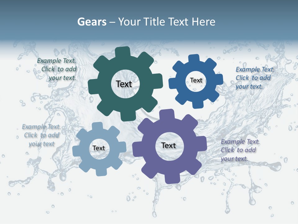 A Blue Water Splash Powerpoint Presentation PowerPoint Template