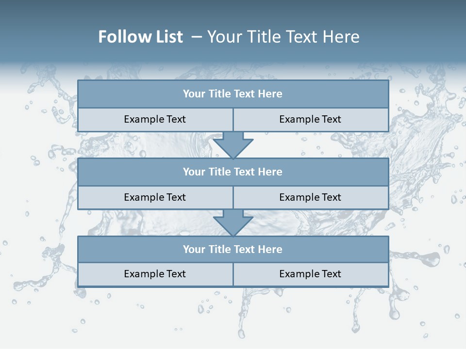 A Blue Water Splash Powerpoint Presentation PowerPoint Template