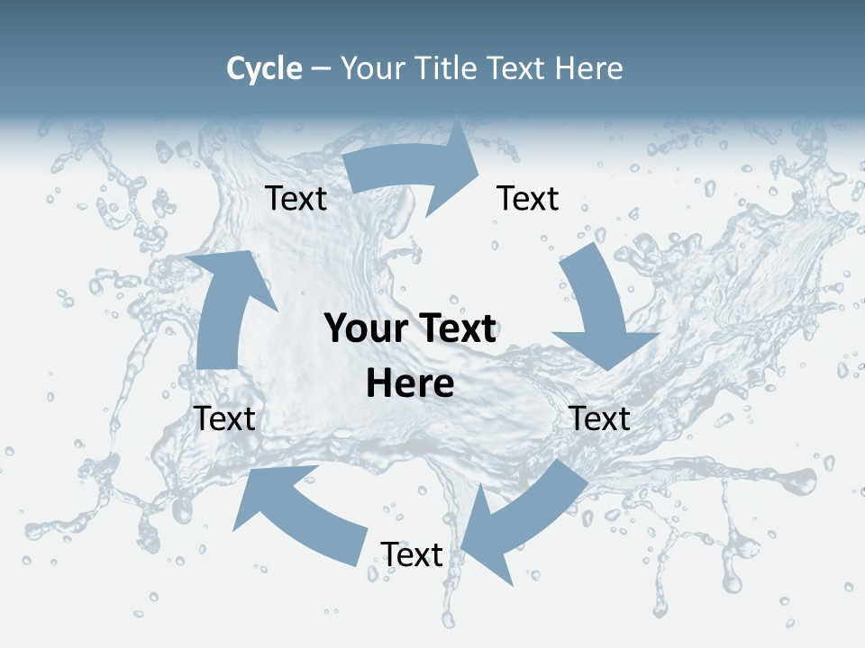 A Blue Water Splash Powerpoint Presentation PowerPoint Template