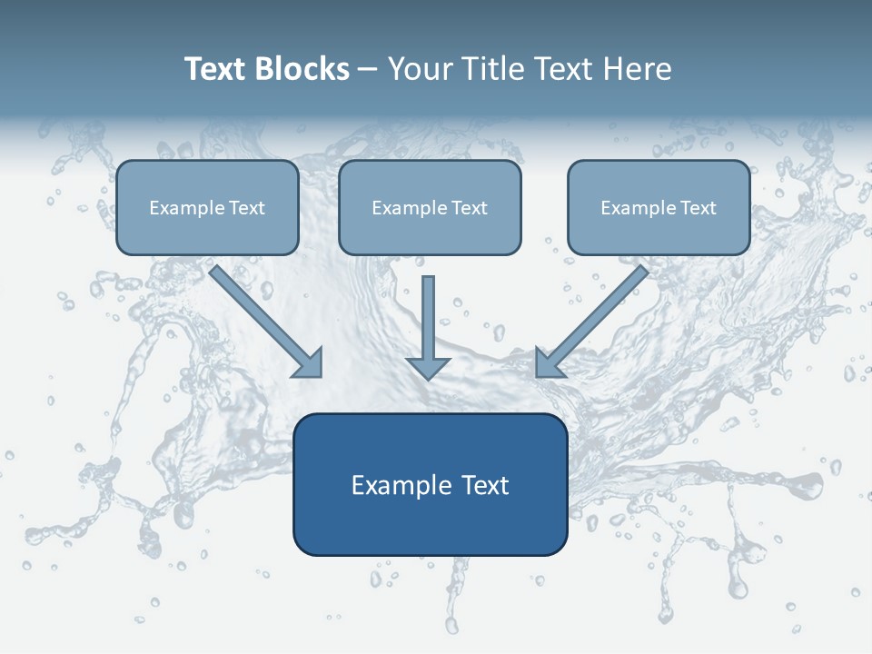 A Blue Water Splash Powerpoint Presentation PowerPoint Template