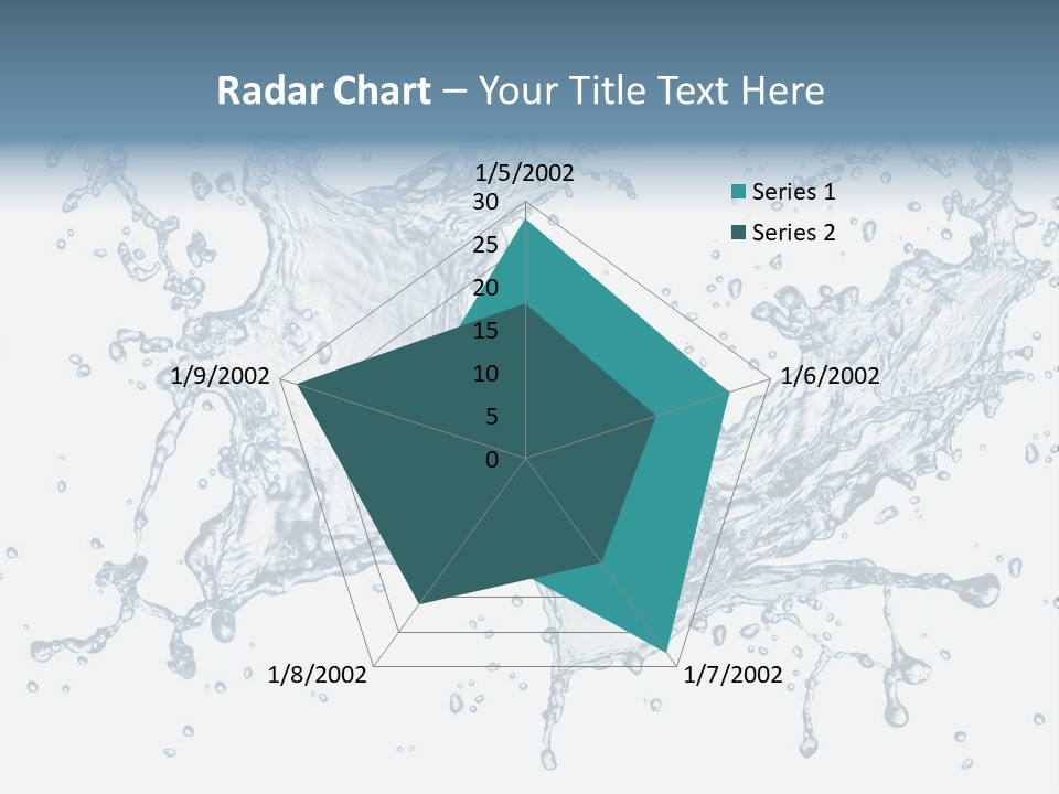 A Blue Water Splash Powerpoint Presentation PowerPoint Template