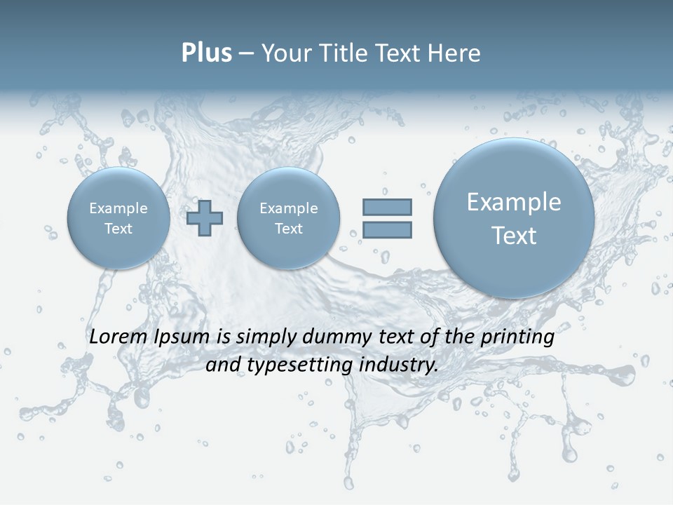 A Blue Water Splash Powerpoint Presentation PowerPoint Template