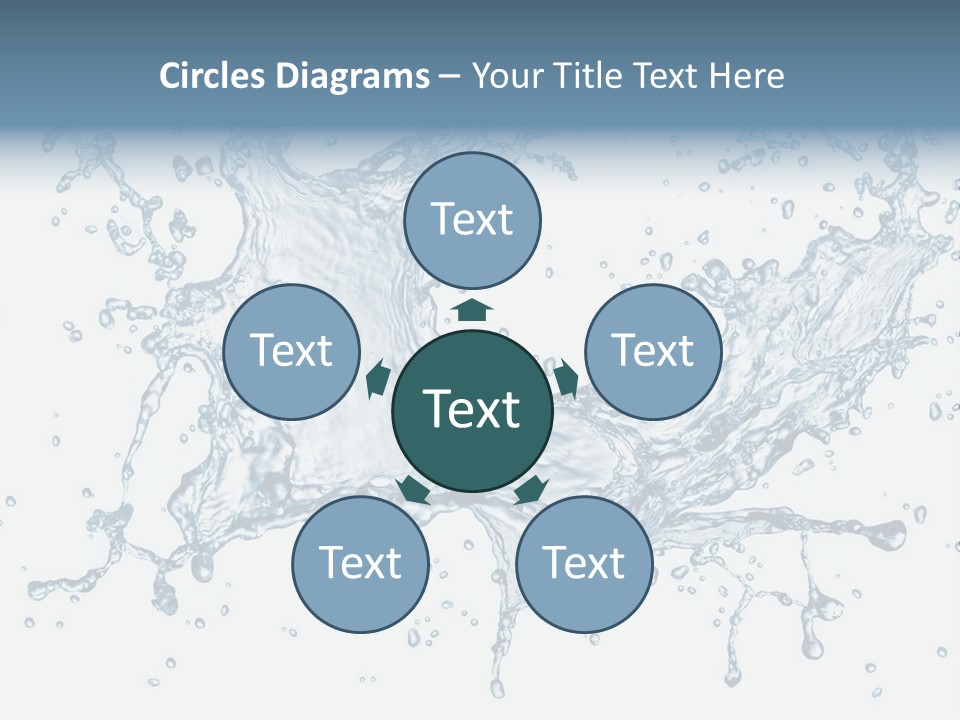 A Blue Water Splash Powerpoint Presentation PowerPoint Template