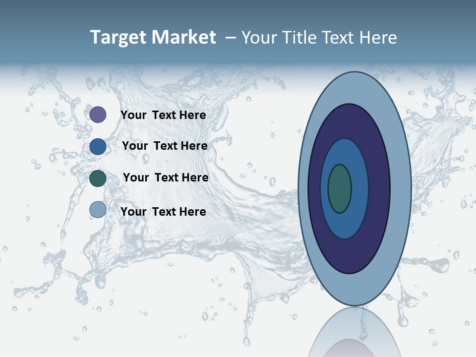 A Blue Water Splash Powerpoint Presentation PowerPoint Template