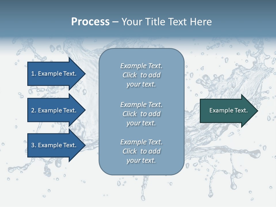A Blue Water Splash Powerpoint Presentation PowerPoint Template