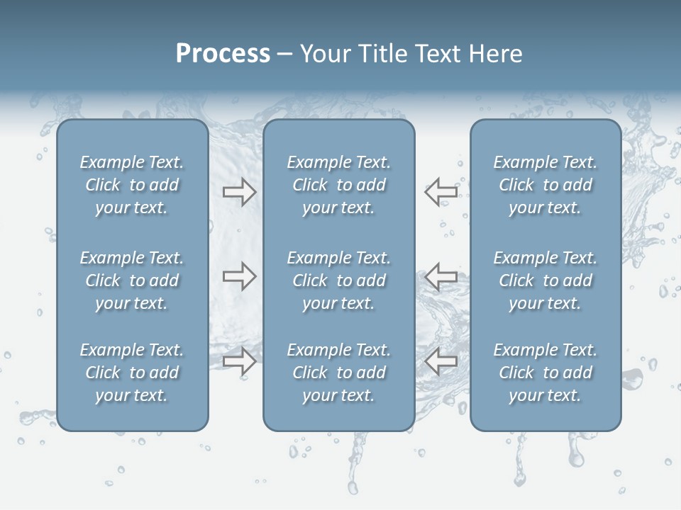 A Blue Water Splash Powerpoint Presentation PowerPoint Template