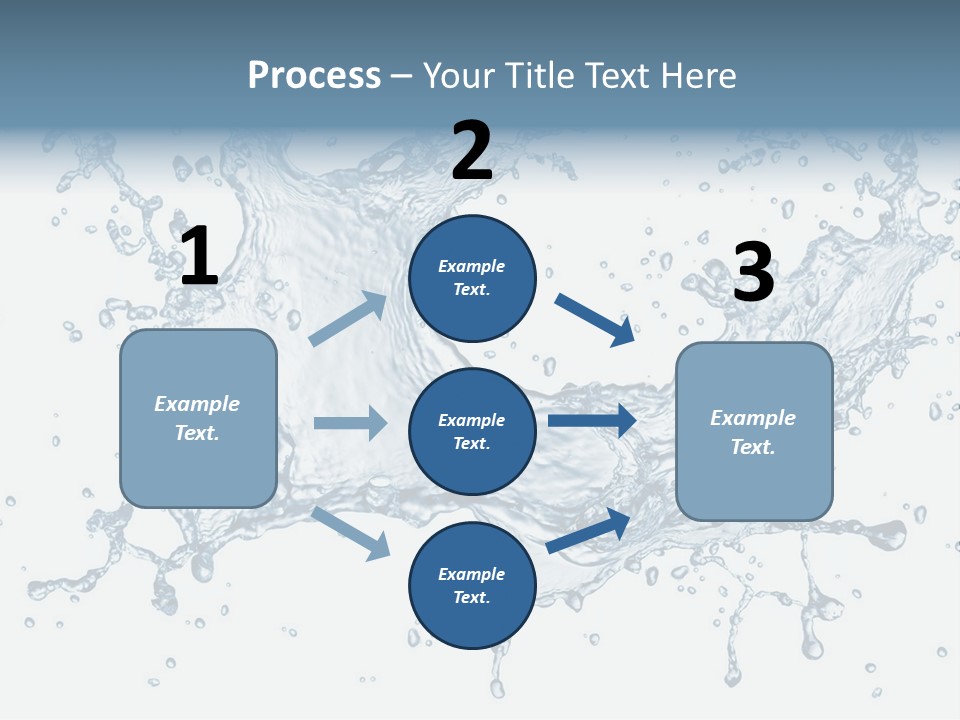 A Blue Water Splash Powerpoint Presentation PowerPoint Template