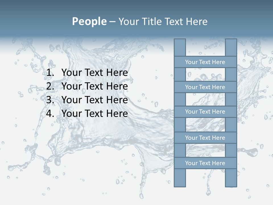 A Blue Water Splash Powerpoint Presentation PowerPoint Template