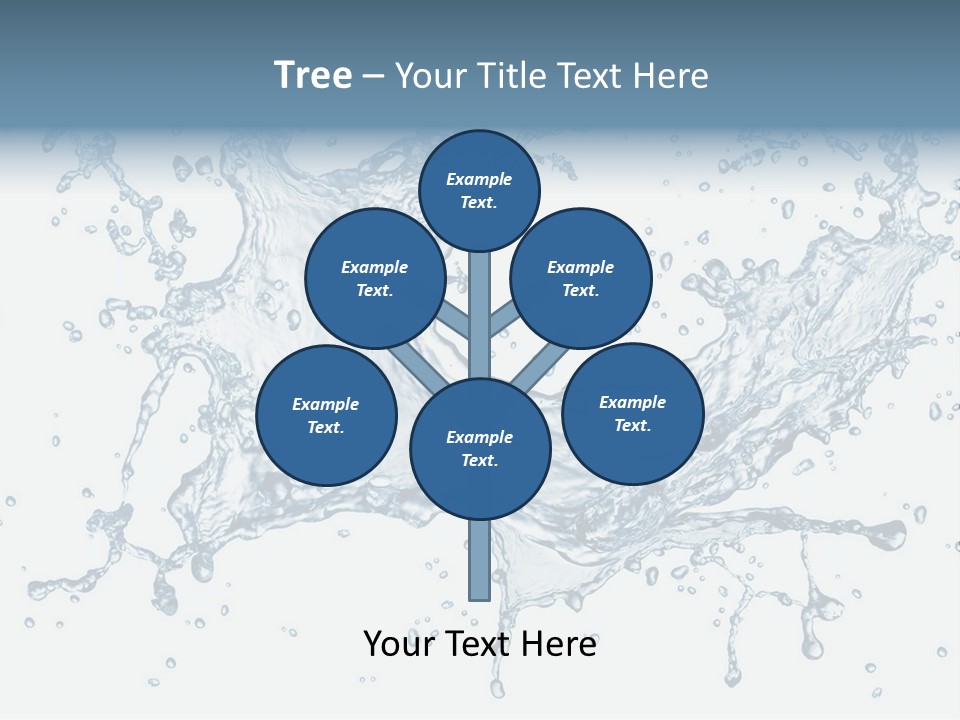 A Blue Water Splash Powerpoint Presentation PowerPoint Template