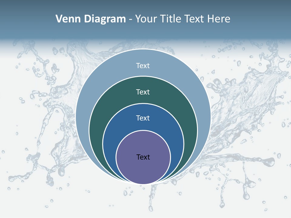 A Blue Water Splash Powerpoint Presentation PowerPoint Template