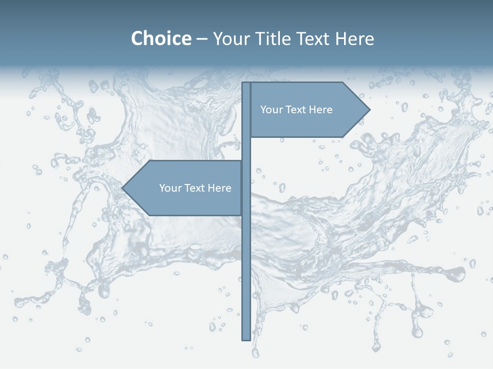 A Blue Water Splash Powerpoint Presentation PowerPoint Template