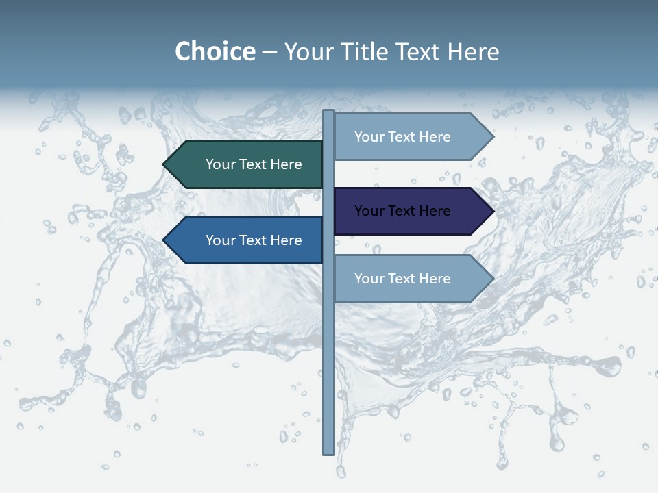 A Blue Water Splash Powerpoint Presentation PowerPoint Template