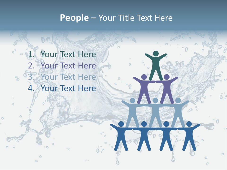 A Blue Water Splash Powerpoint Presentation PowerPoint Template