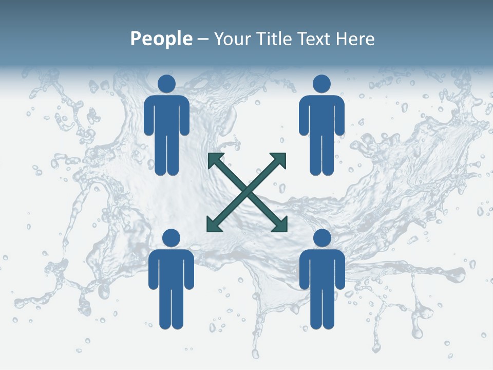 A Blue Water Splash Powerpoint Presentation PowerPoint Template