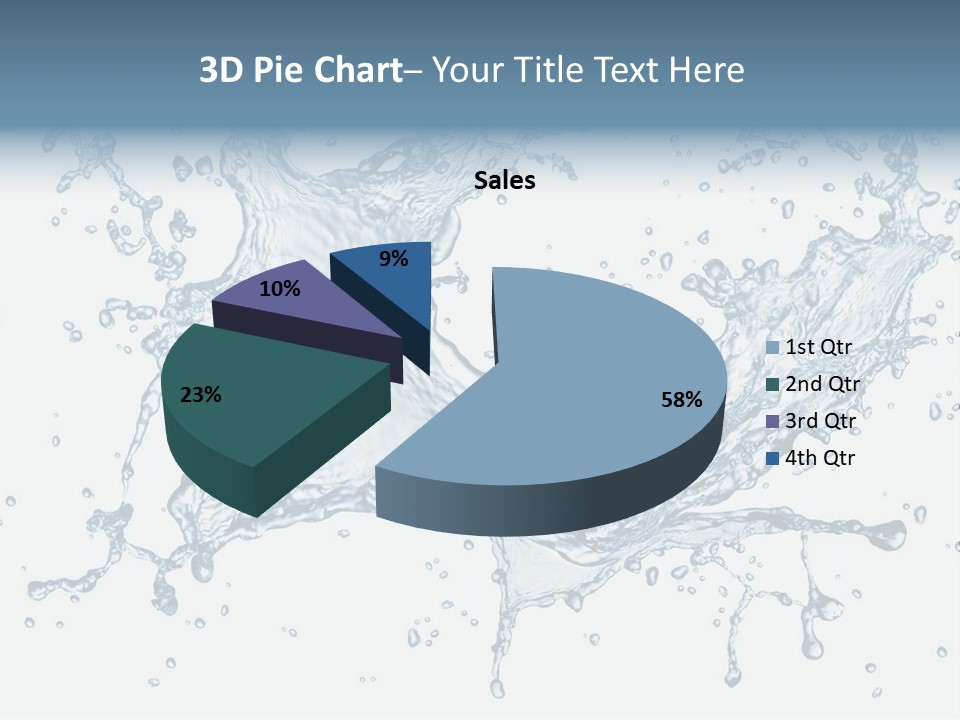 A Blue Water Splash Powerpoint Presentation PowerPoint Template