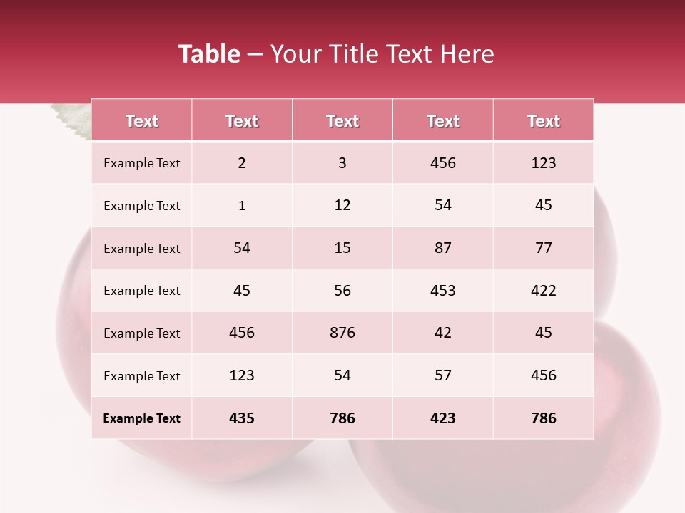 Three Cherries With A Green Leaf On A White Background PowerPoint Template