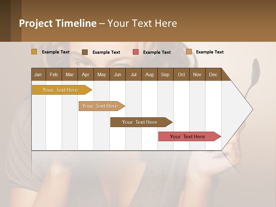 A Woman Drinking A Cup Of Coffee With A Spoon PowerPoint Template