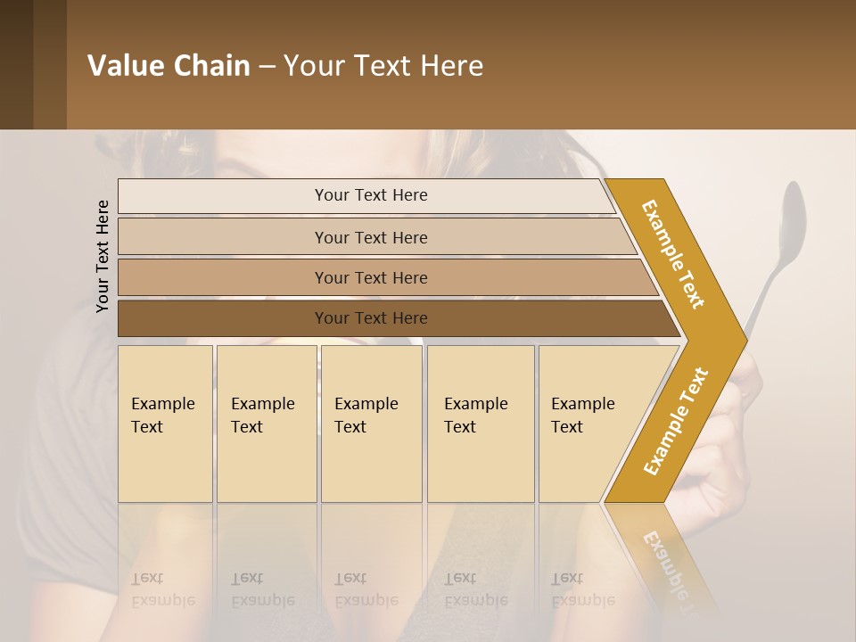 A Woman Drinking A Cup Of Coffee With A Spoon PowerPoint Template